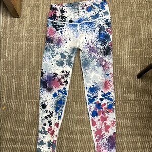 Colorful Splatter Print Leggings